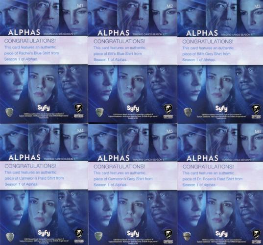 Alphas Season 1 Wardrobe Costume Card Set 10 Cards M1 - M10 * - TvMovieCards.com