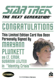 Star Trek TNG Heroes & Villains Maryann Plunkett Autograph Card   - TvMovieCards.com