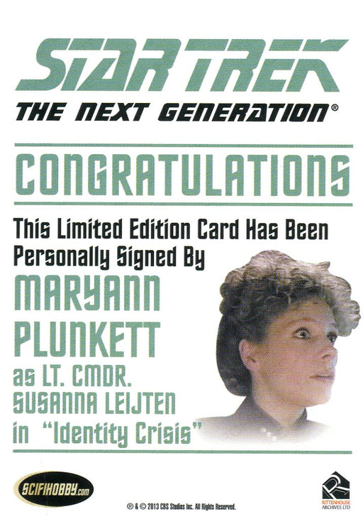 Star Trek TNG Heroes & Villains Maryann Plunkett Autograph Card   - TvMovieCards.com