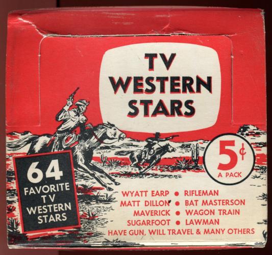 TV Western Stars Empty Vintage Card Box   - TvMovieCards.com
