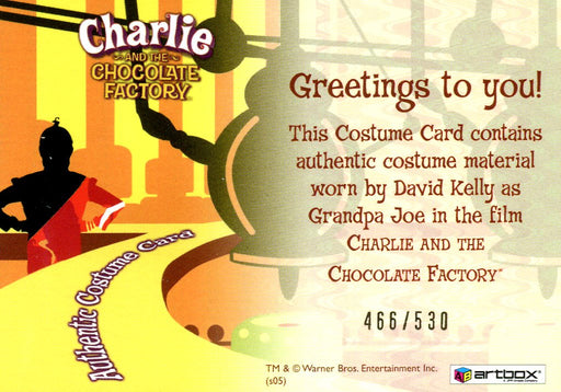 Charlie & Chocolate Factory David Kelly as Grandpa Joe Costume Card #466/530   - TvMovieCards.com