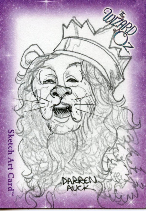 Wizard of Oz Sketch Card by Darren Auck Lion   - TvMovieCards.com