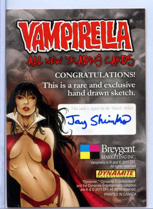 Vampirella New Series Sketch Card by Jay Shimko   - TvMovieCards.com