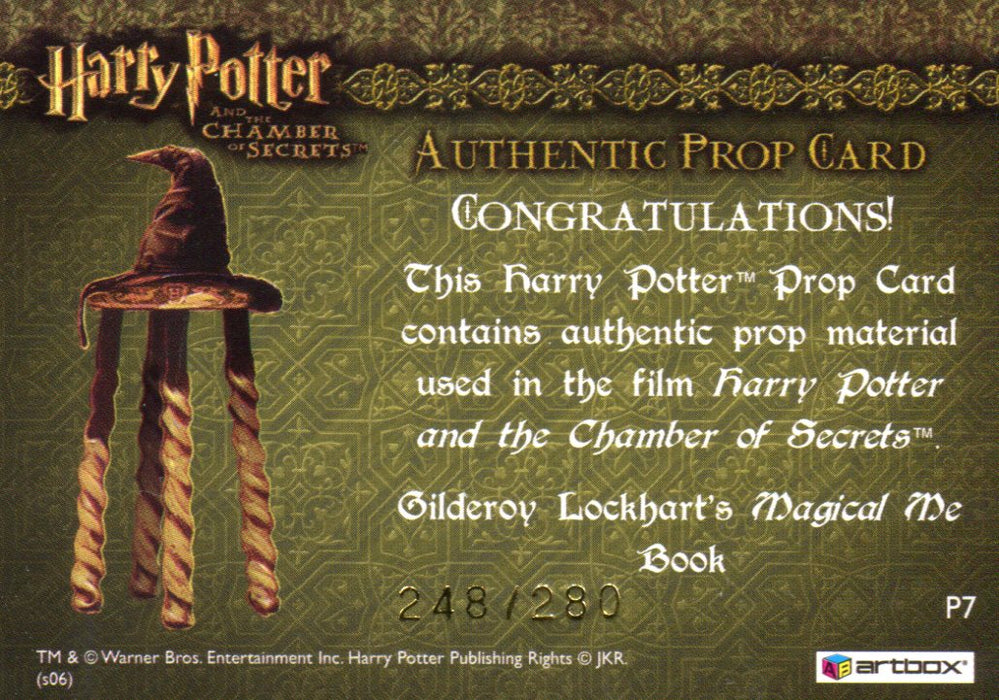 Harry Potter and Chamber of Secrets Magical Me Book Prop Card HP P7 #248/280   - TvMovieCards.com