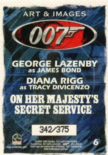 James Bond Dangerous Liaisons Art & Images of 007 Chase Card #6  342/375   - TvMovieCards.com