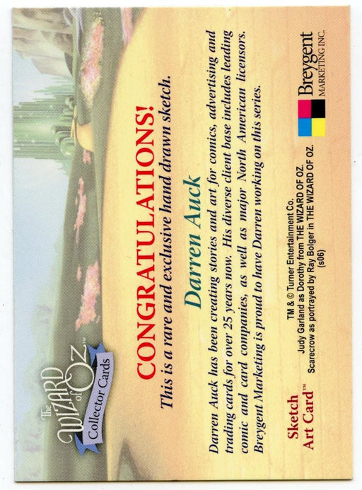 Wizard of Oz Sketch Card by Darren Auck Wizard   - TvMovieCards.com