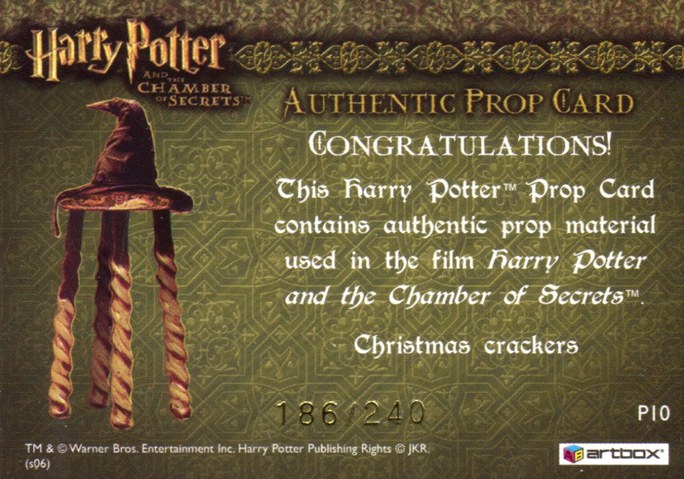 Harry Potter and the Chamber of Secrets Crackers Prop Card HP P10 #186/240   - TvMovieCards.com