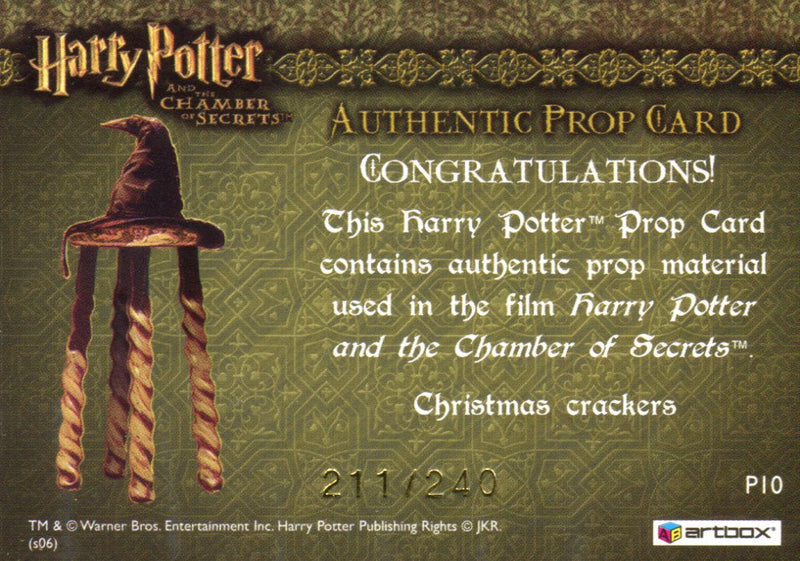 Harry Potter and the Chamber of Secrets Crackers Prop Card HP P10 #211/240   - TvMovieCards.com