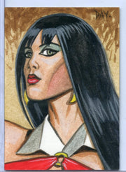 Vampirella New Series Sketch Card Sketchafex by David Day   - TvMovieCards.com