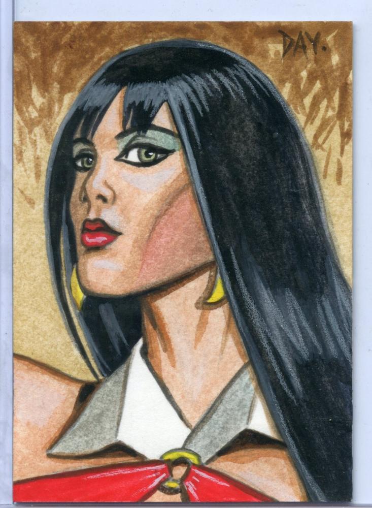 Vampirella New Series Sketch Card Sketchafex by David Day   - TvMovieCards.com