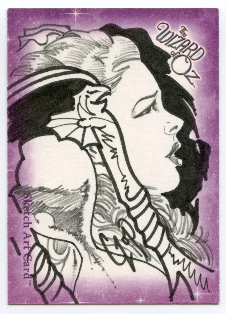 Wizard of Oz Sketch Card by John Czop Dorothy Side View   - TvMovieCards.com