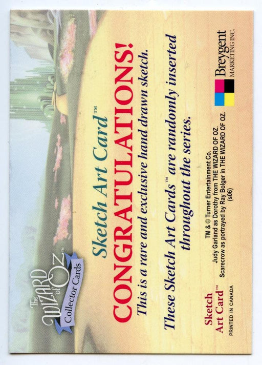 Wizard of Oz Sketch Card by John Czop Dorothy Side View   - TvMovieCards.com