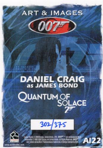 James Bond Heroes & Villains Daniel Craig Artifex Expansion Card A122 #302/375   - TvMovieCards.com