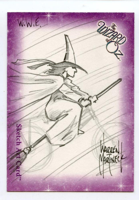Wizard of Oz Sketch Card by Warren Martineck Wicked Witch   - TvMovieCards.com