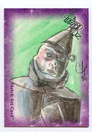 Wizard of Oz Sketch Card by Chris Henderson Tin Man Color   - TvMovieCards.com