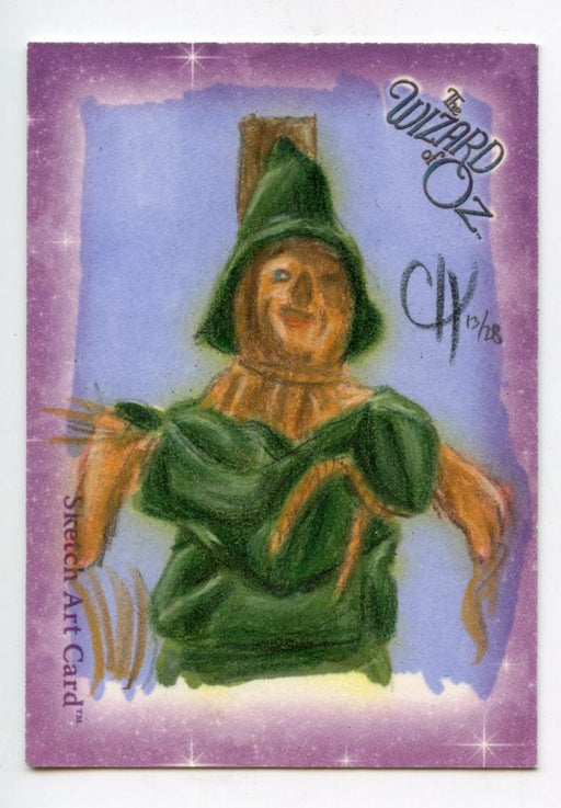 Wizard of Oz Sketch Card by Chris Henderson Scarecrow Color   - TvMovieCards.com