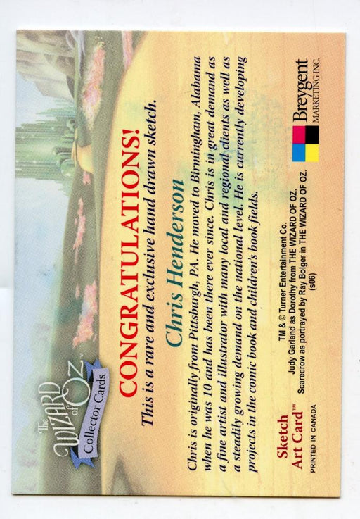 Wizard of Oz Sketch Card by Chris Henderson Tin Man Color   - TvMovieCards.com