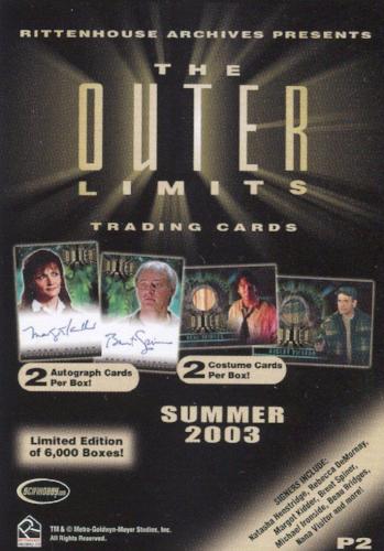 Outer Limits Sex, Cyborgs & Science Fiction Promo Card P2   - TvMovieCards.com