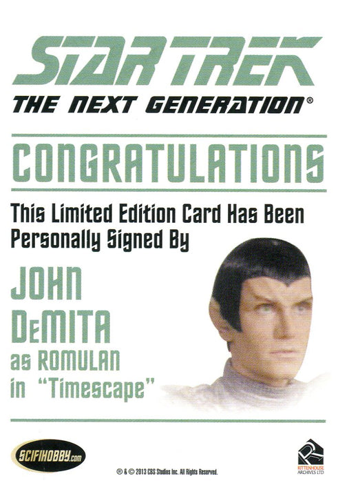 Star Trek TNG Heroes & Villains John DeMita Autograph Card   - TvMovieCards.com