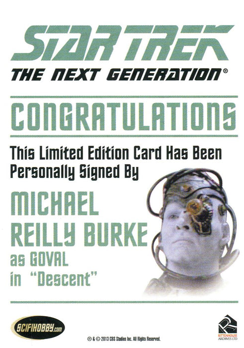 Star Trek TNG Heroes & Villains Michael Reilly Burke Autograph Card   - TvMovieCards.com