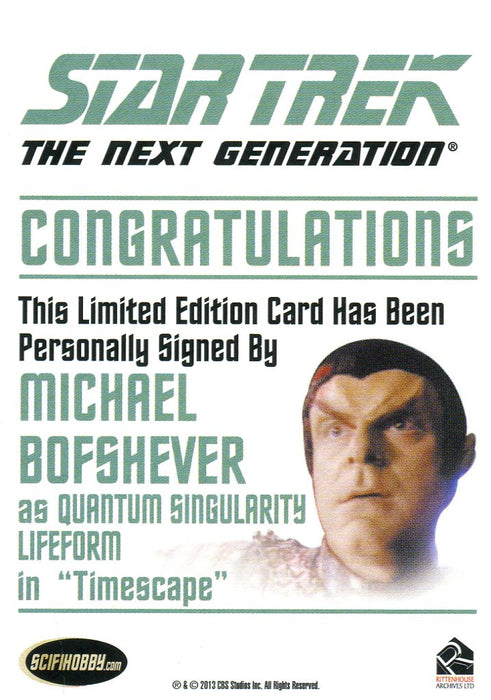 Star Trek TNG Heroes & Villains Michael Bofshever Autograph Card   - TvMovieCards.com