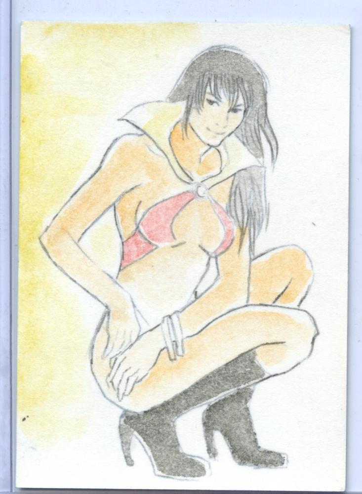 Vampirella New Series Sketch Card Sketchafex by MJ San Juan   - TvMovieCards.com