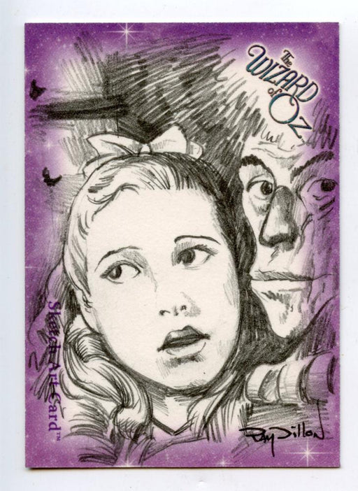 Wizard of Oz Sketch Card by Ray Dillon Dorothy- Purple/Black   - TvMovieCards.com