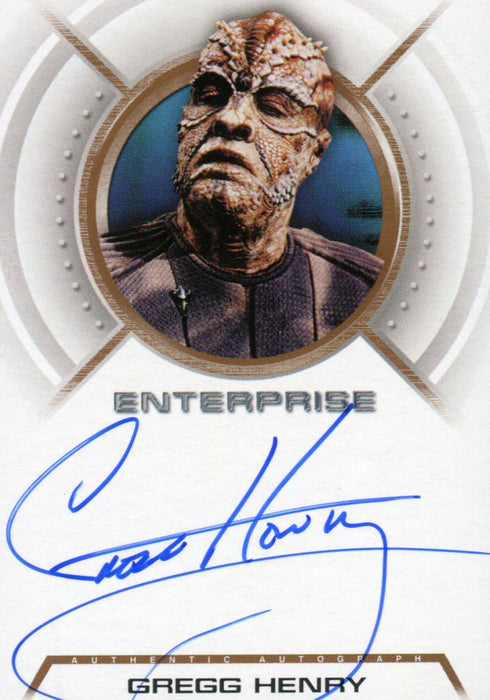Star Trek Enterprise Season Two 2 Autograph Card Gregg Henry Zho'Kaan A12   - TvMovieCards.com