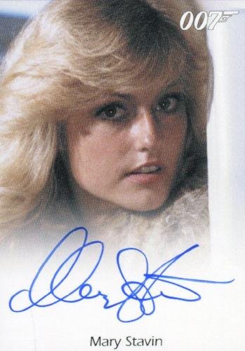 James Bond Autographs & Relics Mary Stavin as Kimberley Jones Autograph Card   - TvMovieCards.com