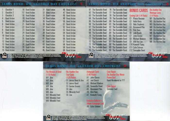 James Bond Die Another Day Base Trading Card Set 90 Cards   - TvMovieCards.com