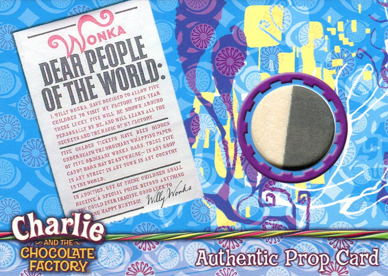 Charlie & Chocolate Factory Contest Announcement Poster Prop Card #458/490   - TvMovieCards.com