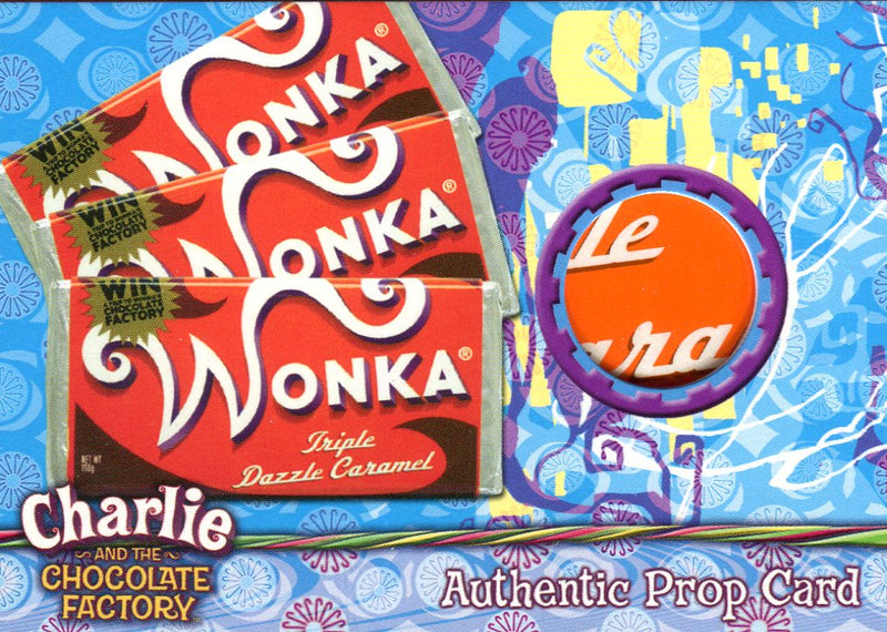 Charlie & Chocolate Factory Dazzle Caramel Candy Wrapper Prop Card #173/290   - TvMovieCards.com