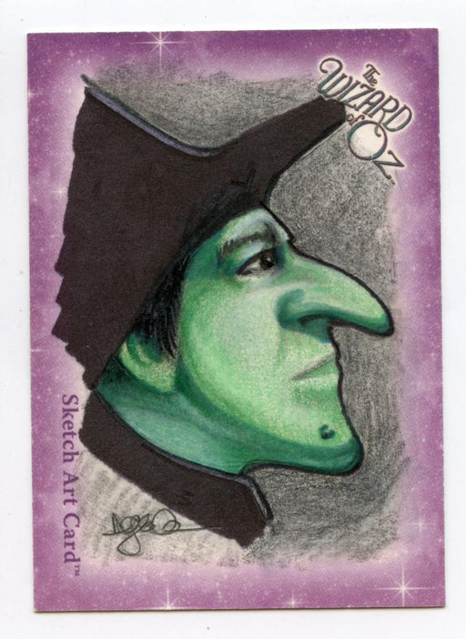 Wizard of Oz Sketch Card by Darla Ecklund  - Wicked Witch Color   - TvMovieCards.com