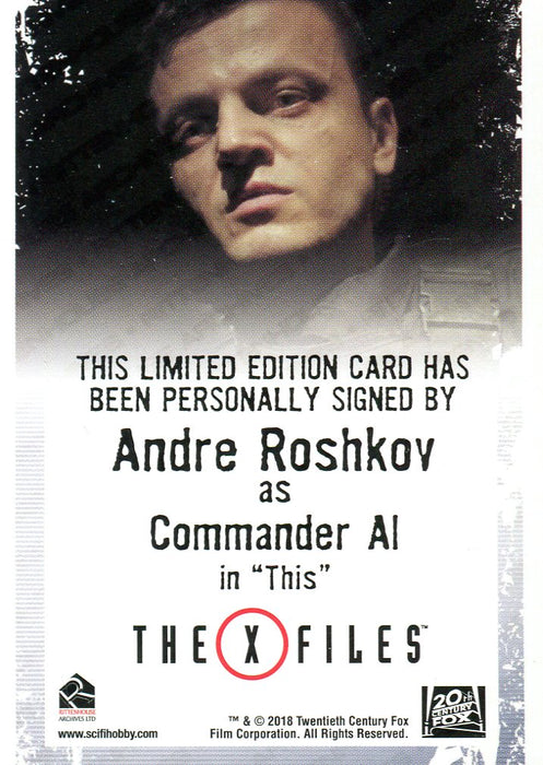 X-Files Seasons 10 & 11 Andre Roshkov as Commander Al Autograph Card   - TvMovieCards.com
