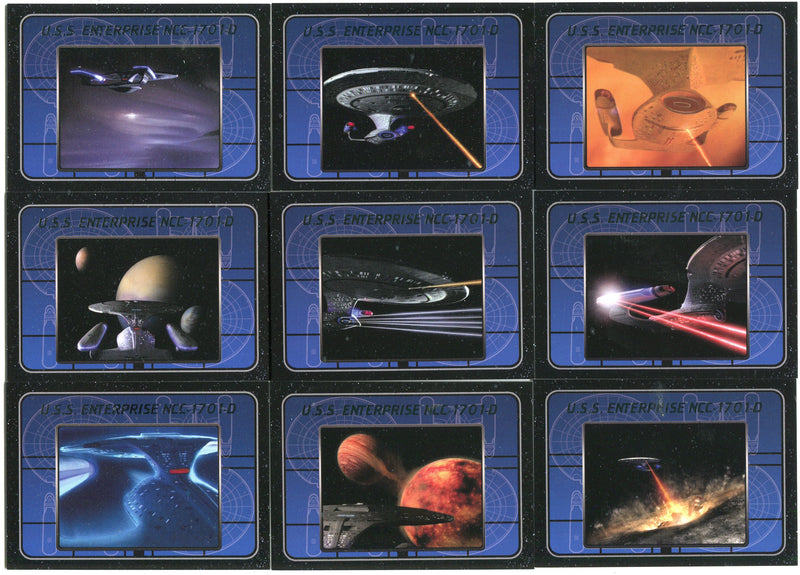Star Trek TNG Complete 2 USS Enterprise NCC 1701-D Chase Card Set E10 - E18 - TvMovieCards.com