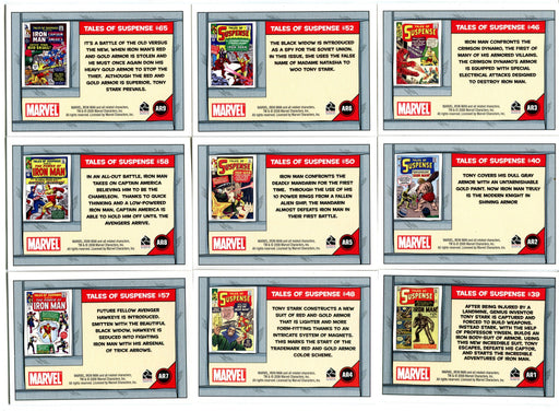 2008 Iron Man Movie - Archives (Tales of Suspense) AR1-AR9 Chase Card Set   - TvMovieCards.com