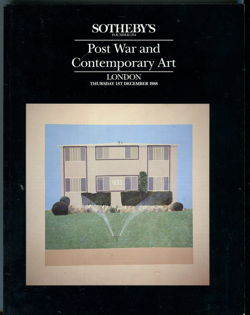 Sothebys Auction Catalog December 1 1988 Post War and Contemporary Art   - TvMovieCards.com