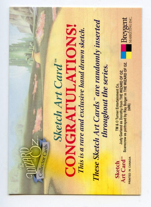 Wizard of Oz Sketch Card by Rich A. Molinelli - The Scarecrow Color   - TvMovieCards.com