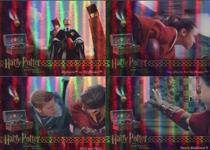 Harry Potter and the Sorcerer's Stone Box Topper Chase Card Set 4 Cards   - TvMovieCards.com