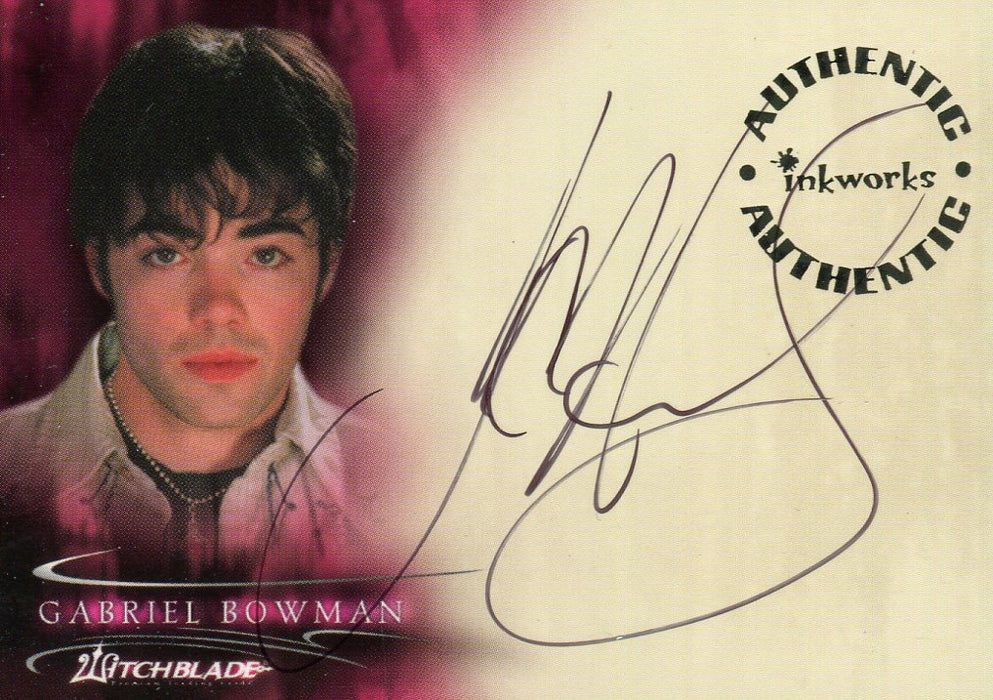 Witchblade Season 1 John Hensley as Gabriel Bowman Autograph Card A6   - TvMovieCards.com