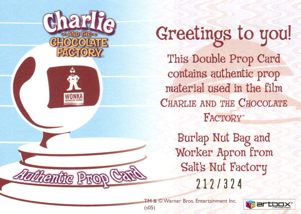 Charlie & Chocolate Factory Salt's Nut Factory Double Prop Card #212/324   - TvMovieCards.com