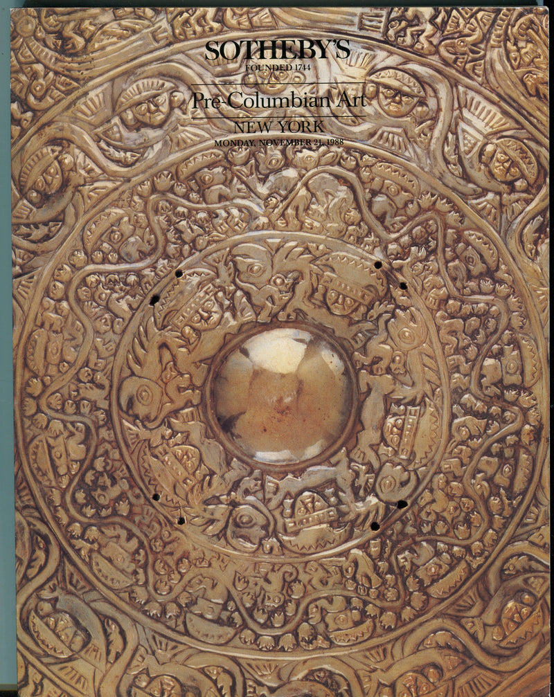 Sothebys Auction Catalog November 21 1988 Pre-Columbian Art   - TvMovieCards.com