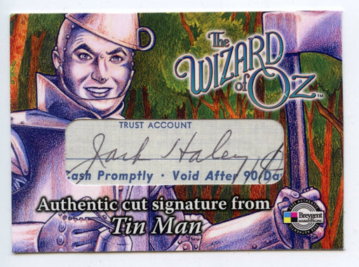Wizard of Oz Autograph Card  The Tin Man - Jack Haley Cut -Signature Card  CSJH   - TvMovieCards.com