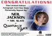 James Bond 2009 Archives Neil Jackson Autograph Card A122   - TvMovieCards.com