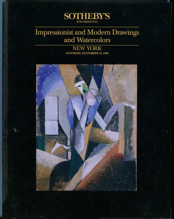 Sothebys Auction Catalog November 12 1988 Impressionist Modern Drawings   - TvMovieCards.com