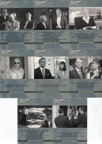 James Bond 2009 Archives The Quotable Quantum of Solace Chase Card Set Q07 Q14   - TvMovieCards.com