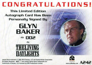 James Bond Autographs & Relics Glyn Baker as 002 Autograph Card A242   - TvMovieCards.com