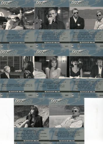 James Bond 2009 Archives The Quotable Quantum of Solace Chase Card Set Q07 Q14   - TvMovieCards.com