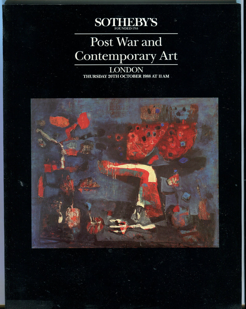 Sothebys Auction Catalog October 20 1988 Post War and Contemporary Art   - TvMovieCards.com