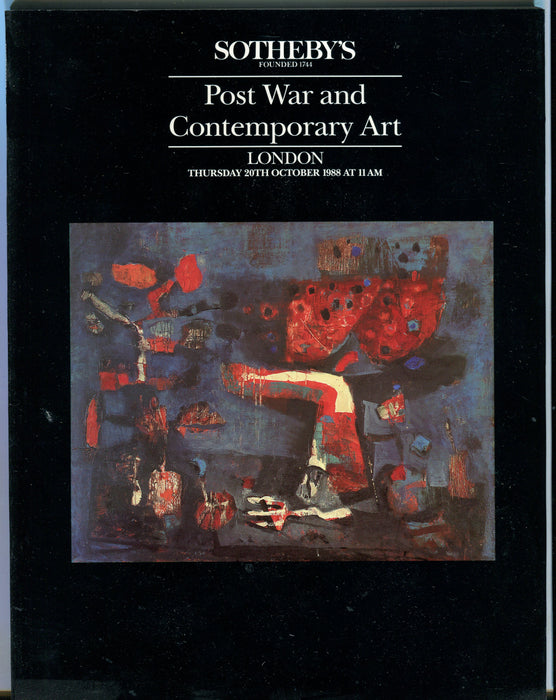 Sothebys Auction Catalog October 20 1988 Post War and Contemporary Art   - TvMovieCards.com